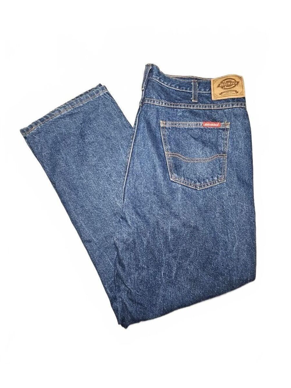 Dickies Mens Blue Denim Jeans Straight Leg 40x29